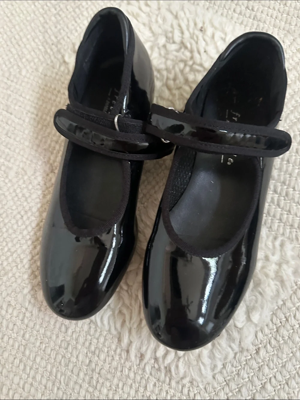 Freestyle Black Patent Tap dance Shoes for Kids